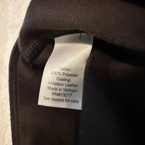 Black Faux Leather Pants - Picture 3 of 3